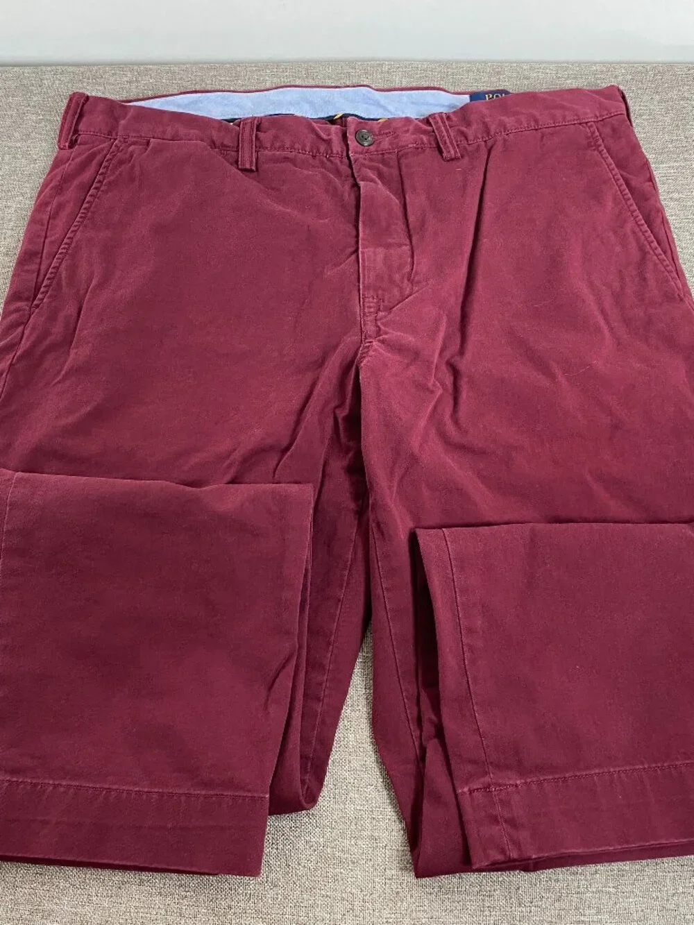 Polo Ralph Lauren Straight Fit Chino Pants Men's 36 x 30 Mid Rise Burgundy